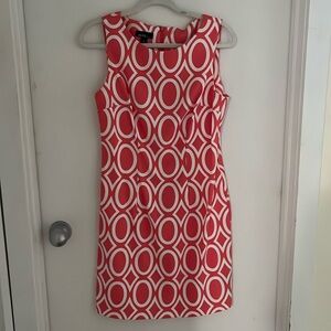 Patterned dress salmon/orange